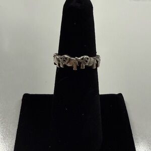 Vintage Sterling Silver Elephant Ring
